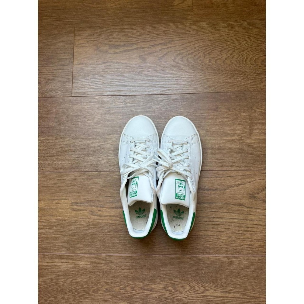 Adidas Stan Smith White Green Leather Sneakers M20605 Womens 7